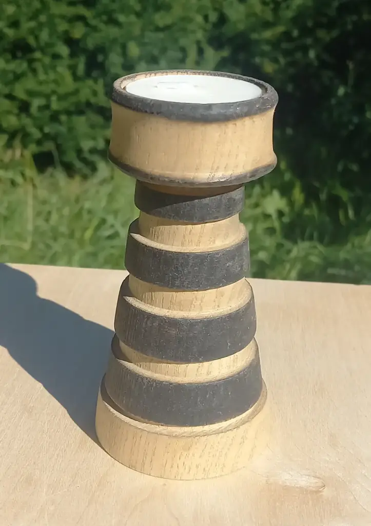 Bougeoir bois de Frêne/Frêne brûlé  F17